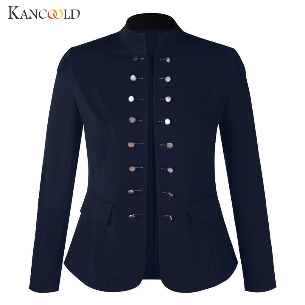 Most effective KANCOOLD coats Women Winter Warm Vintage Tailcoat Jacket Overcoat Outwear Uniform Buttons new woman