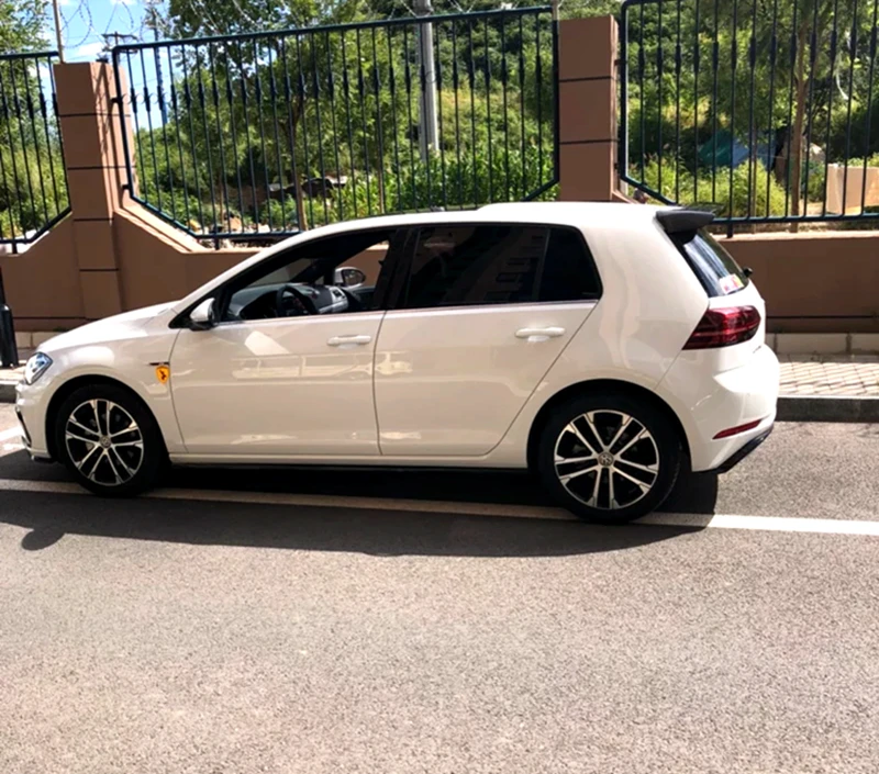 Высококачественный автомобильный спойлер из углеродного волокна для Volkswagen Golf 2013- черное украшение в виде хвостового крыла задние Спойлеры на багажник крылья