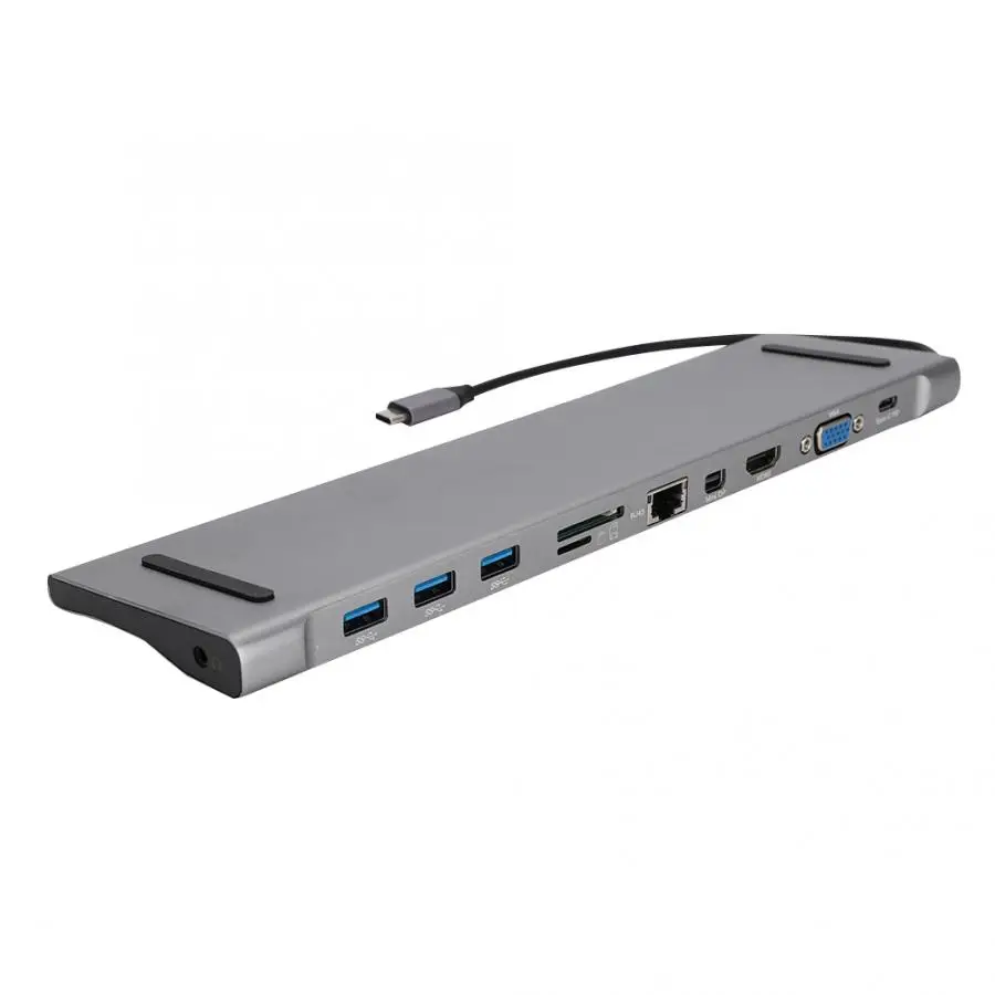 Зарядное устройство и usb-разветвитель 11 в 1 USB 3,1 type-C док-станция концентратор ноутбук подставка для Macbook/Google