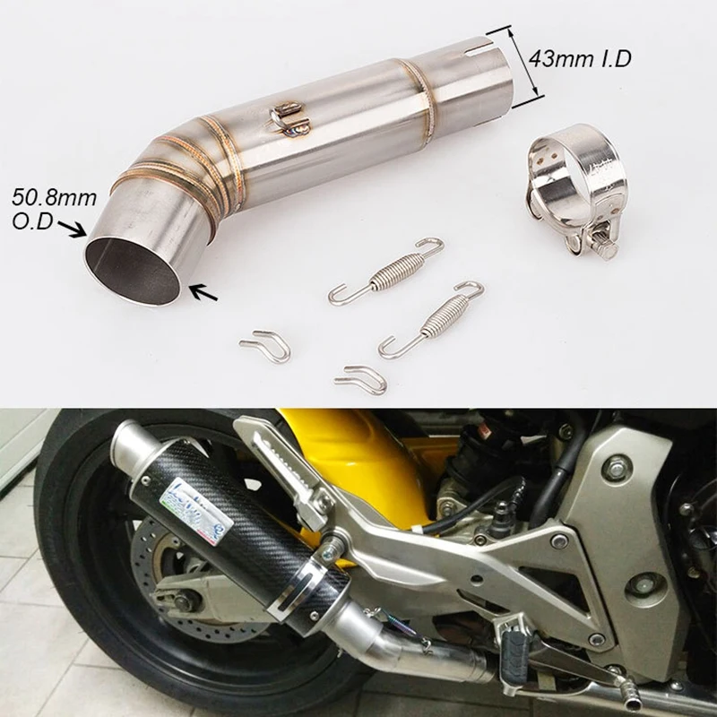Exhaust Muffler for Honda CB600 CB600F Variation Hornet 600 Middle Mid Connection Link Pipe Tube Escape |