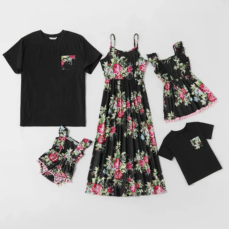 2021 летние одинаковые наряды для всей семьи комплект одежды одежда с коротким