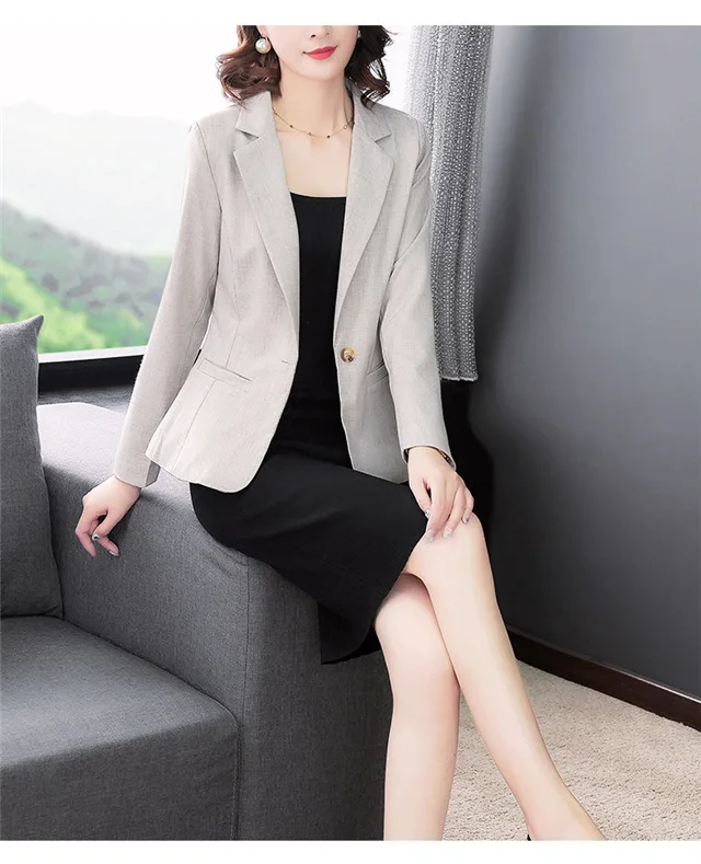 Professional Small Suit Women's Autumn New Style Plaid Suit Workwear Formal Wear Interview Work Clothes One-Button Coat Wom