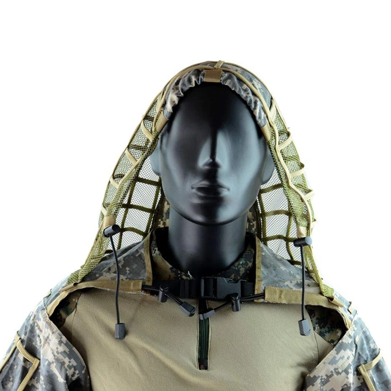 Маскировочный костюм лохматого типа для снайперов, Рипстоп, камуфляж тактический Ghillie Hood