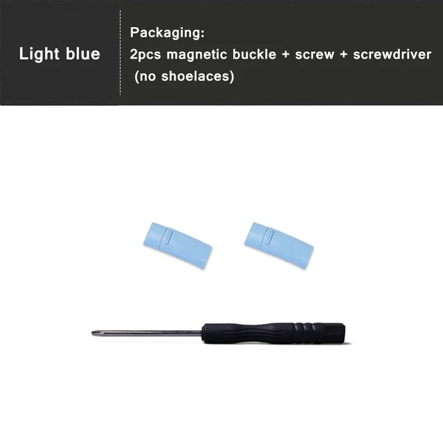 4pcs/pair Shoelace Buckle Metal Shoelaces Magnetic buckle Accessories Metal Lace Lock DIY Sneaker Kits Metal Lace Buckle Light blue
