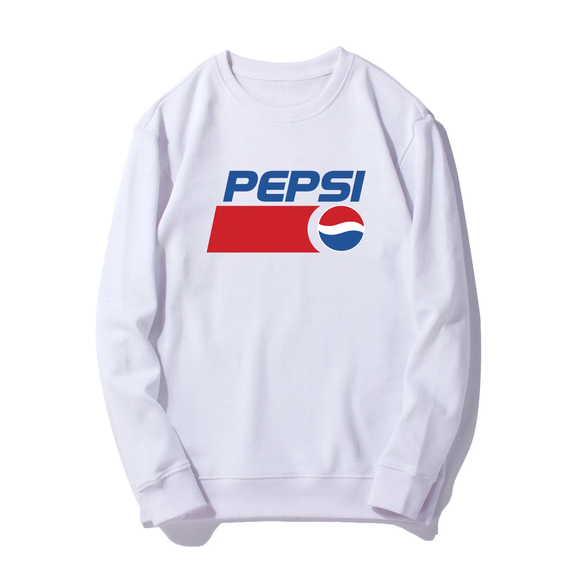 Европейские и американские улицы Ретро Высокая улица онлайн знаменитостей популярный бренд Pepsi Joint Толстовка свободного кроя пуловер с круглым вырезом H