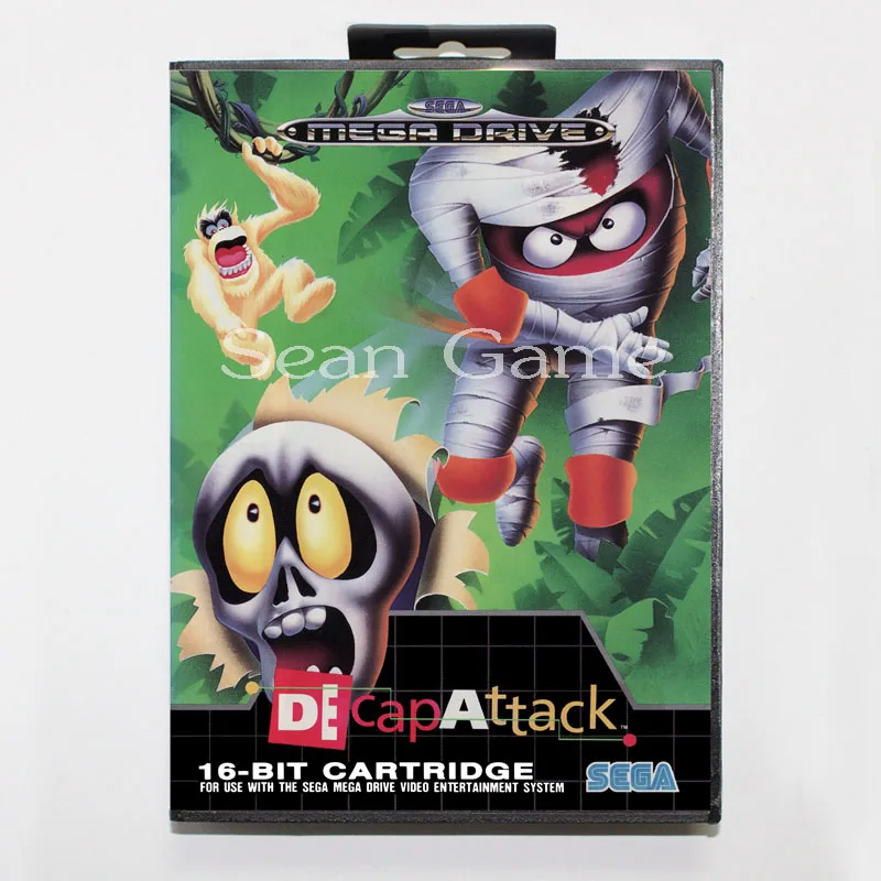 Игровая карта Elevata prestazione 16 бит MD для sega Mega Drive De cap Attack Cover с розничной коробкой