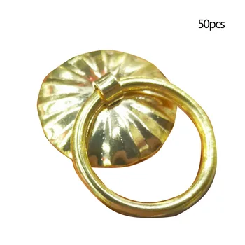 

50PCS/set Vintage Ring Pull Antique Bronze/gold Ring Pull Handles Cabinet Box Furniture Door Handles Jewelry Box Pull Knobs