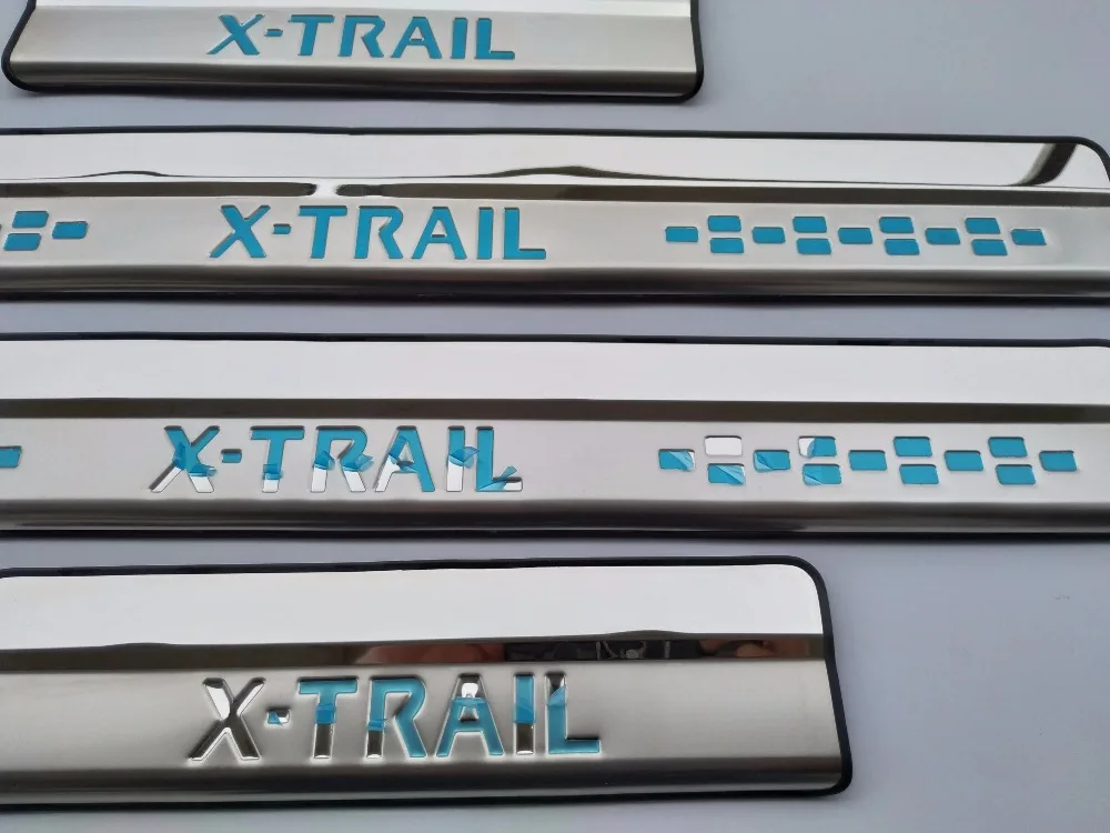 Автомобильный Стайлинг для Nissan X-Trail T32 из нержавеющей педали для порога Крышка Дверные пороги протектор Защитные наличники авто-аксессуары наклейка