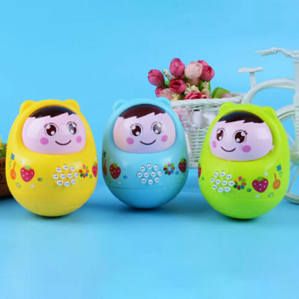Кидающий тумблер кукла сладкий Колокольчик музыка Roly-poly Обучающие игрушки рождественские подарки Детские игрушки Погремушки 4 цвета