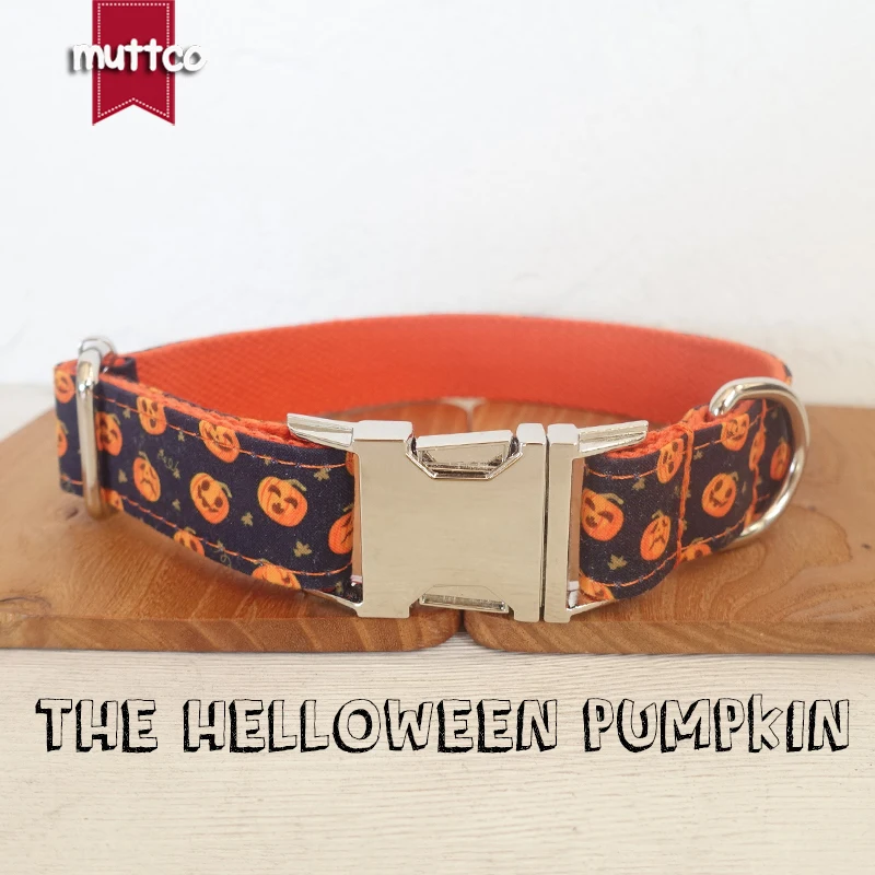 10pcs/lot MUTTCO Customized dog collar for pets THE pumpkin