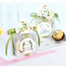 6x6x6 см 10 шт. DIY прозрачная Романтическая Свадебная упаковочная коробка прозрачная коробка индивидуальная ручная работа на заказ европейские креативные коробки для конфет