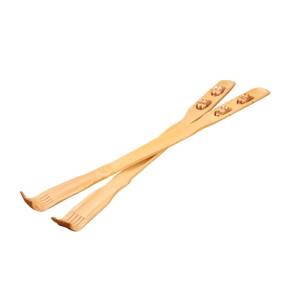 1PCS Long Wooden Itch Massage Roller Body Stick Roller Back Scratcher Bamboo Massager Back Scratcher 45cm