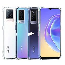 Enhanced Antiskid Silicone Soft Back Cover with Shockproof Protection - vivo V20 2021 (Clear)