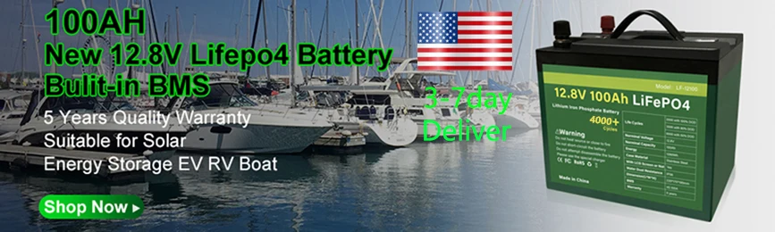 12v 280Ah Lifepo4 Battery Cells Built-in BMS Lithium Power Batteries Waterproof Rechargeable Battery Pack For Car VR EU No Tax