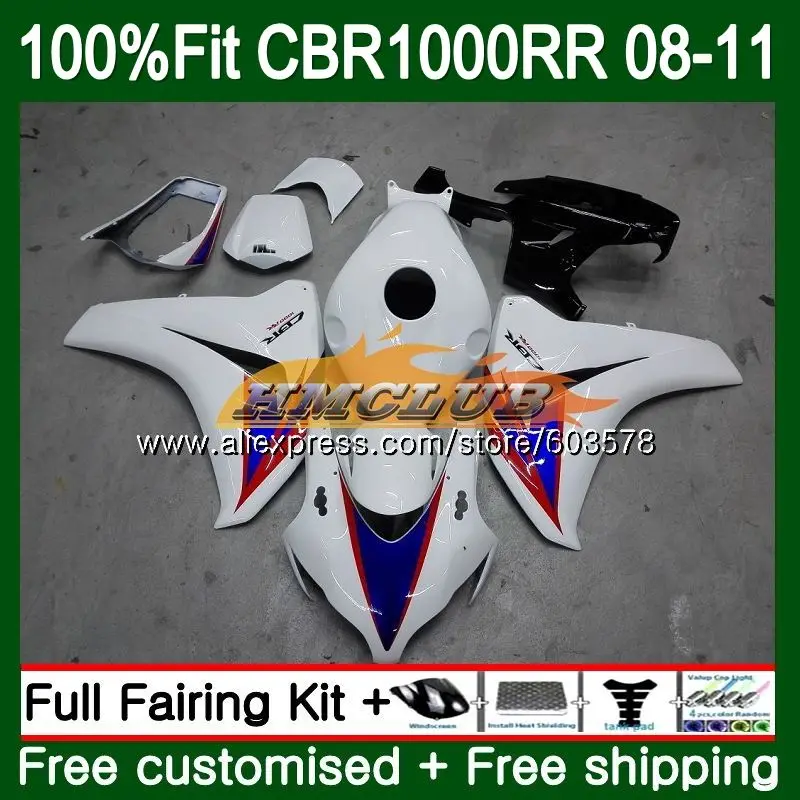Литья под давлением для HONDA CBR1000 RR CBR 1000 RR 2008 2009 2010 2011 79CL. 56 CBR 1000RR CBR1000RR 08 09 10 11 OEM сине-белый обтекатель