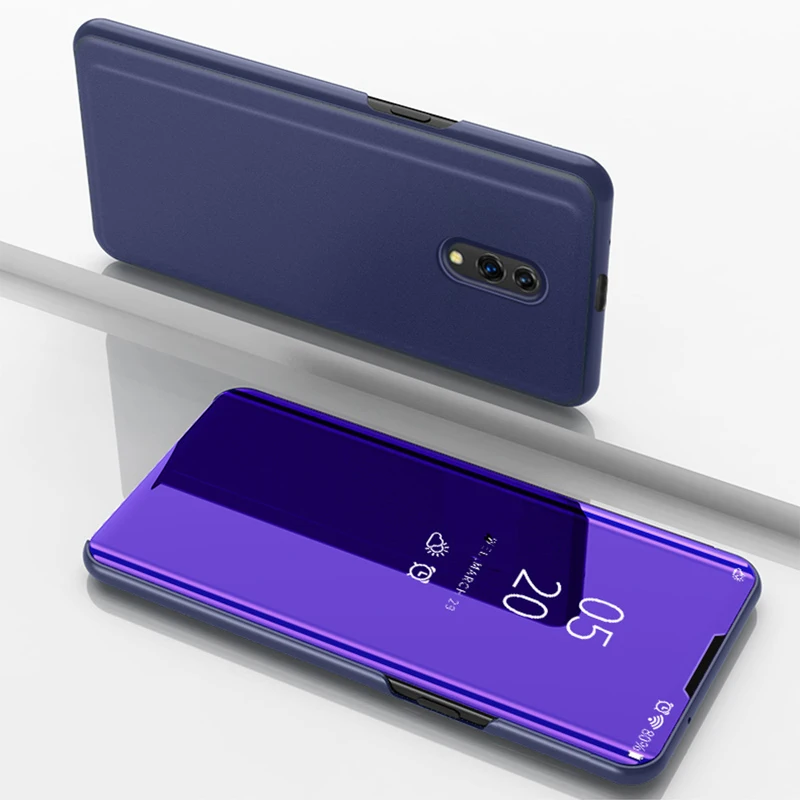 

Smart Mirror Flip Case For OPPO Reno 10X Leather Phone Cover For OPPO Realme 3 Pro C2 X Bumper For OPPO K3 A1K F11 Cases Coque