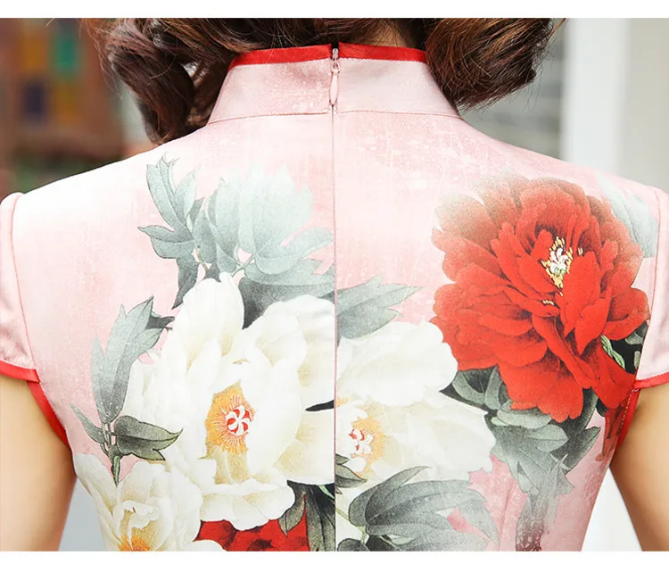Sheng Coco вискоза цветы китайский Cheongsam женское Ретро длинное платье Классический длинный китайский стиль Qipao платье
