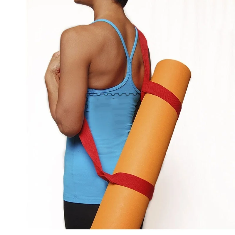 Portable Yoga Mat Sling Sports Canvas Belt Fitness Gym Ajustable Carrier Shoulder Carry Strap