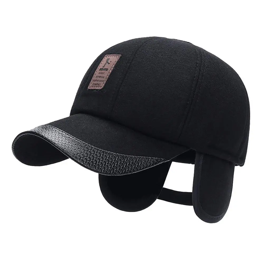 MeterMall Зимняя Мужская Уличная бейсболка утолщенная защита ушей для велоспорта Гольф Теплая мужская шапка