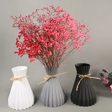 Flower Arrangement Vases Desk Living-Room-Decoration Plastic Retro White Height Gray