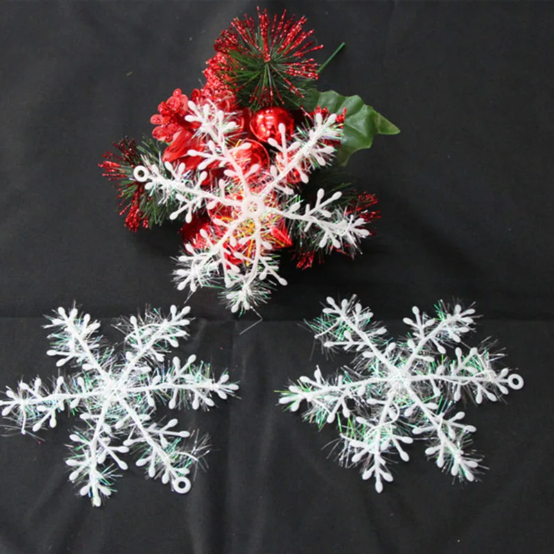 30 шт 11 см Рождественская искусственная Снежинка Рождественская елка Декор снежные поддельные снежинки Рождественские украшения для дома noel