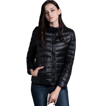 

Reversible Spring Autumn New Coat Female Zipper Jackets Women Ultra Light Down Jacket Parkas Casual Basic Jacket Coats YFY881 s