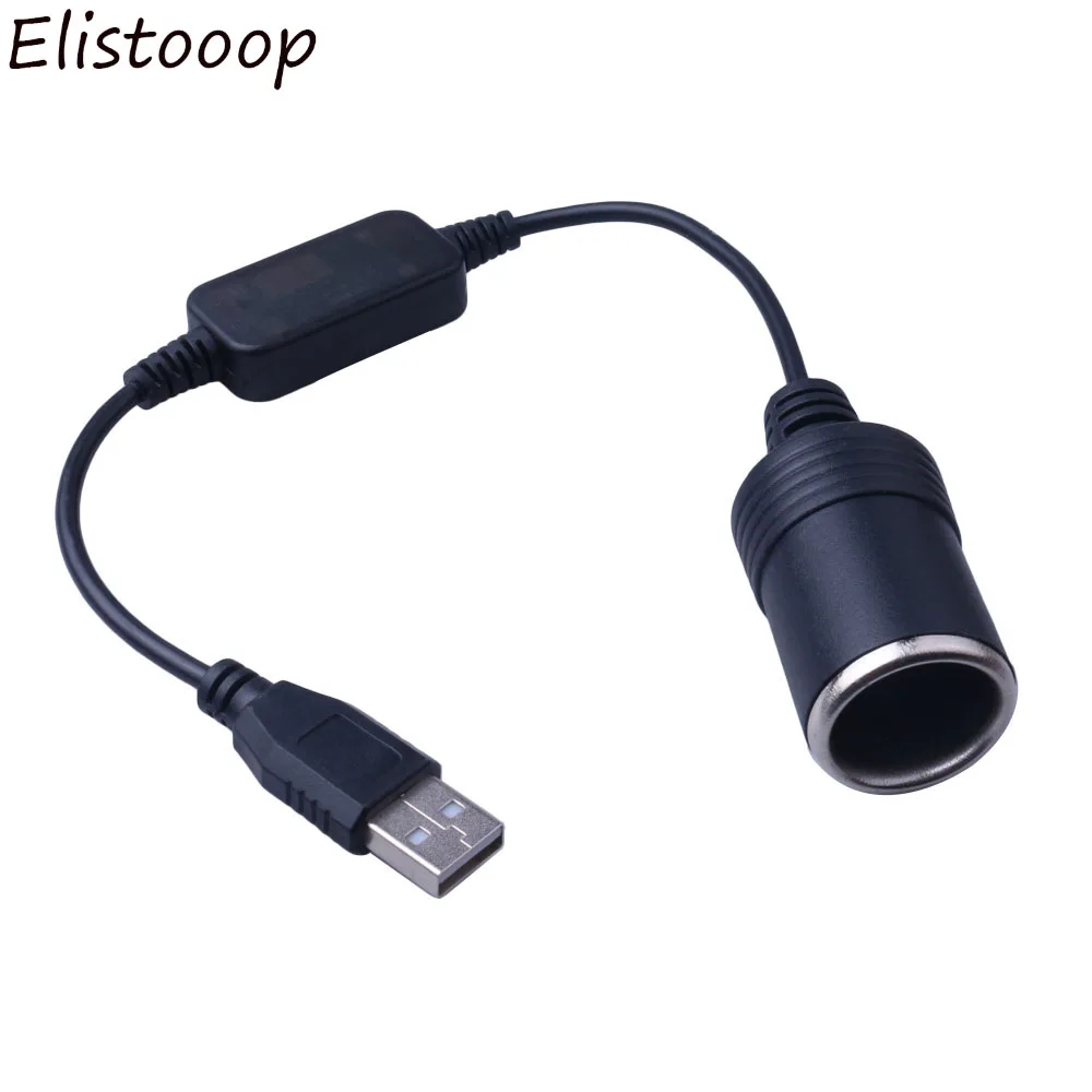 USB к прикуривателю 5 в 2A USB мужчина к гнезду 12 В 8 Вт адаптер прикуривателя конвертер