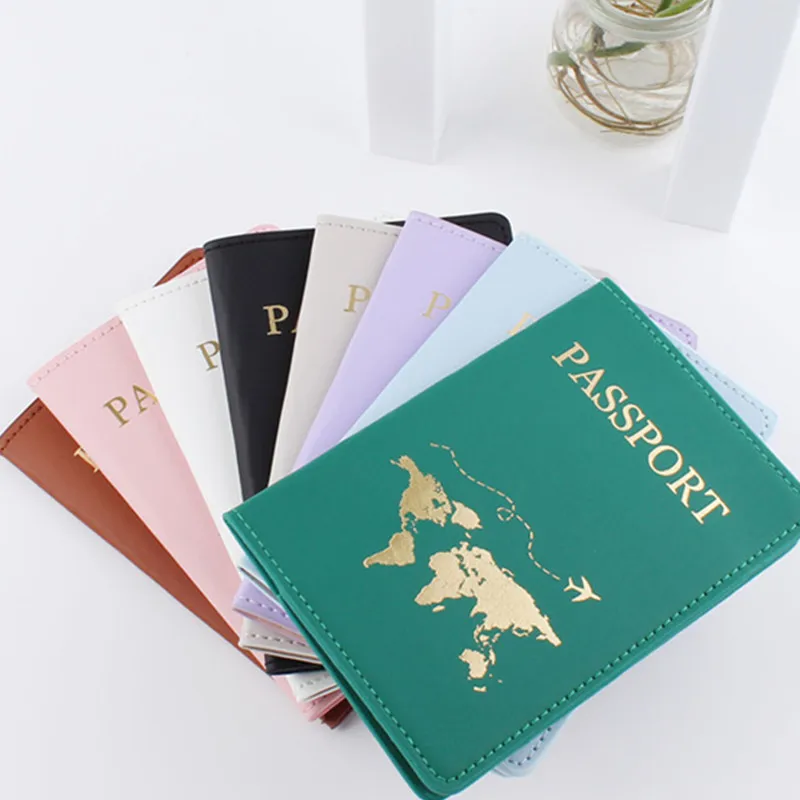 1 Stück pu Leder Karte Pass hülle Fall Karten halter Mode Brieftasche leichtes Reise zubehör für den Flug für Frauen oder Männer