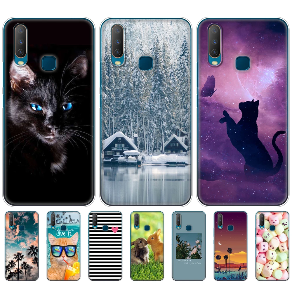 Силиконовый чехол для Vivo Y11 2019 6 35 дюйма мягкий из ТПУ телефона Y17 Y15 Y12 Y3 задняя