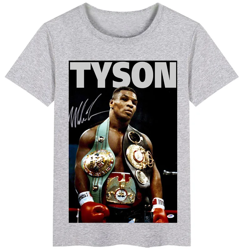 Боксер Mike Tyson Memorializes футболка для занятий боксом боксерская футболка с короткими рукавами унисекс