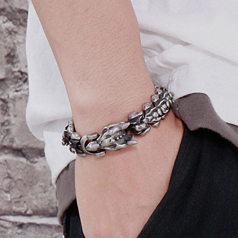 Men Chain Bracelet 925 Sterling Silver Bangle Hand Chains Man Link  Bracelets 1Pc