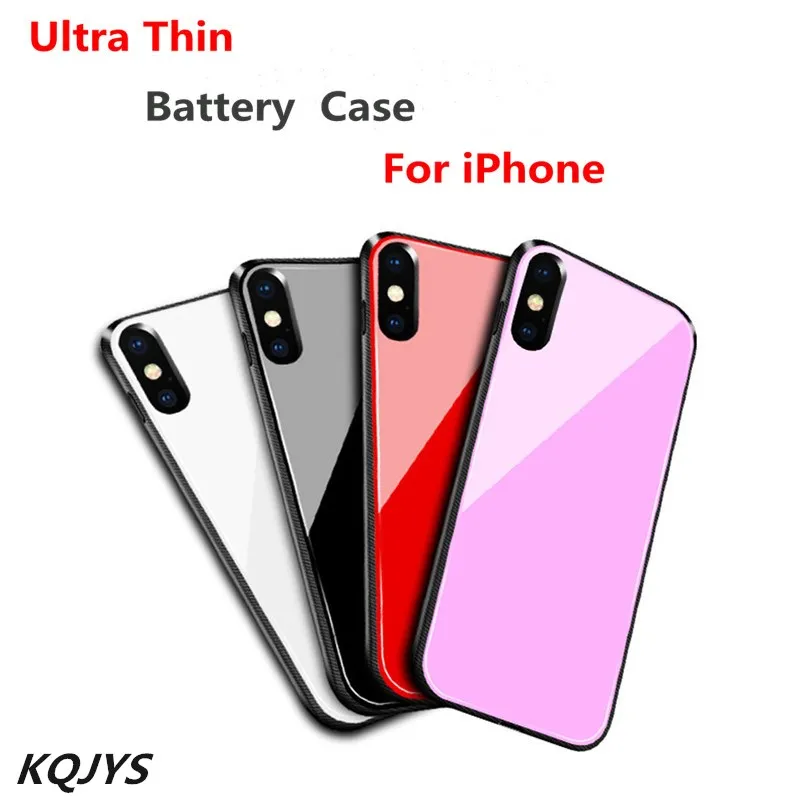 Чехол для аккумулятора KQJYS для iPhone 8, 7, 6s Plus, закаленное стекло, зарядное устройство для мобильных устройств, для iPhone X, XS, Max, XR, power Bank