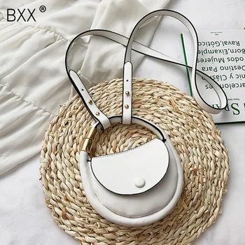 

[BXX] Super Mini Round PU Leather Crossbody Bags For Women 2020 Summer Cute Shoulder Handbags and Purses Lady Travel Totes HM534