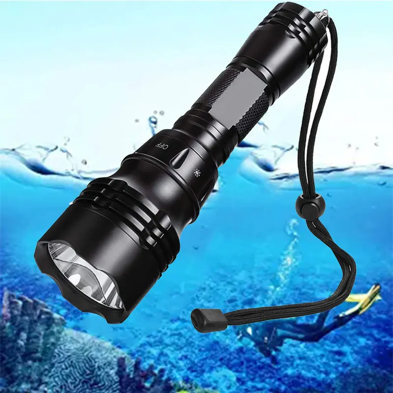 TMWT 1000LM Professional Scuba Diving Flashlight 18650 Powerful XML T6/L2/UV 10W LED Diving Light Lamp Underwater 100 meters