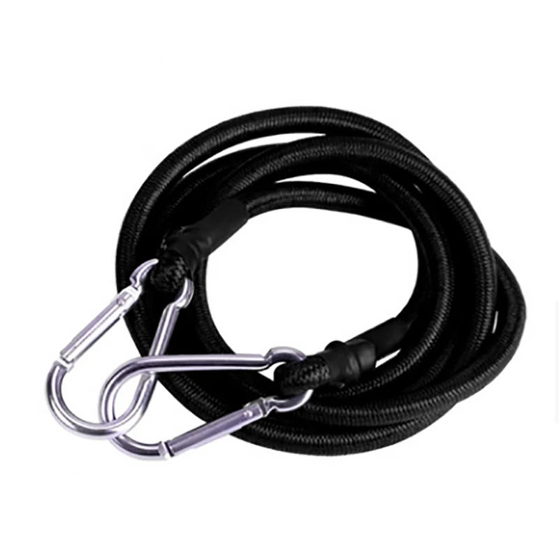 1m/1.5m/2m Heavy Duty Bungee Cord Tie Strap String Carabiner Hooks Kayak Camping Cycling Luggage Accessory