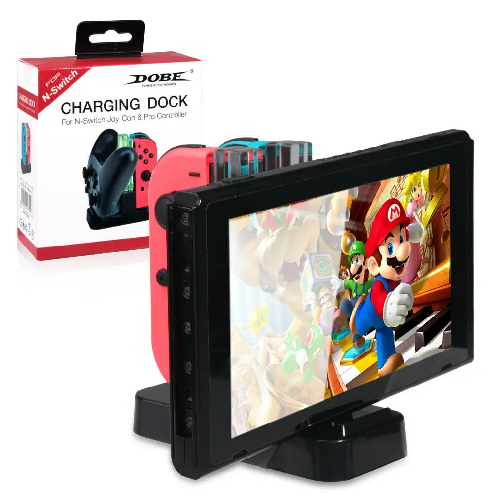 5 в 1 дизайн зарядная док-станция для nintendo Switch Joy-Con и Pro контроллеров