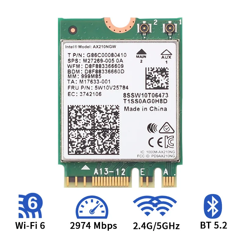 m.2 wifi cartão sem fio bluetooth 5.3