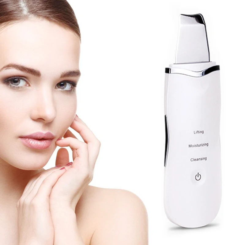 Ultrasonic Facial Skin Scrubber Peeling Shovel Facial Pores Deep Cleansing Spatula Blackhead Remover Rechargable Beauty Machine