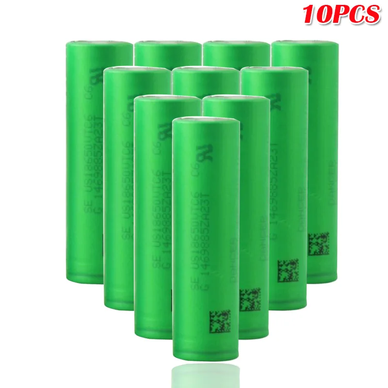 10pcs VTC6 3,7 V 3000mAh литий-ионный аккумулятор 18650 US18650 VTC6 30A разрядка для инструментов электронная сигарета flashligh модель батареи самолета - Цвет: 10pcs