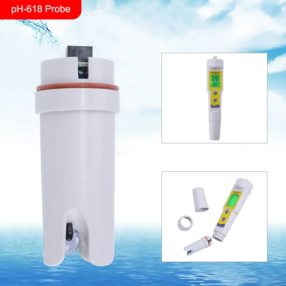 Probe Yieryi PH-618, высокоточный мини-рН-метр, Автоматическая коррекция, водонепроницаемый измеритель кислотности, тип ручки, устройство для анализа качества - Цвет: Probe