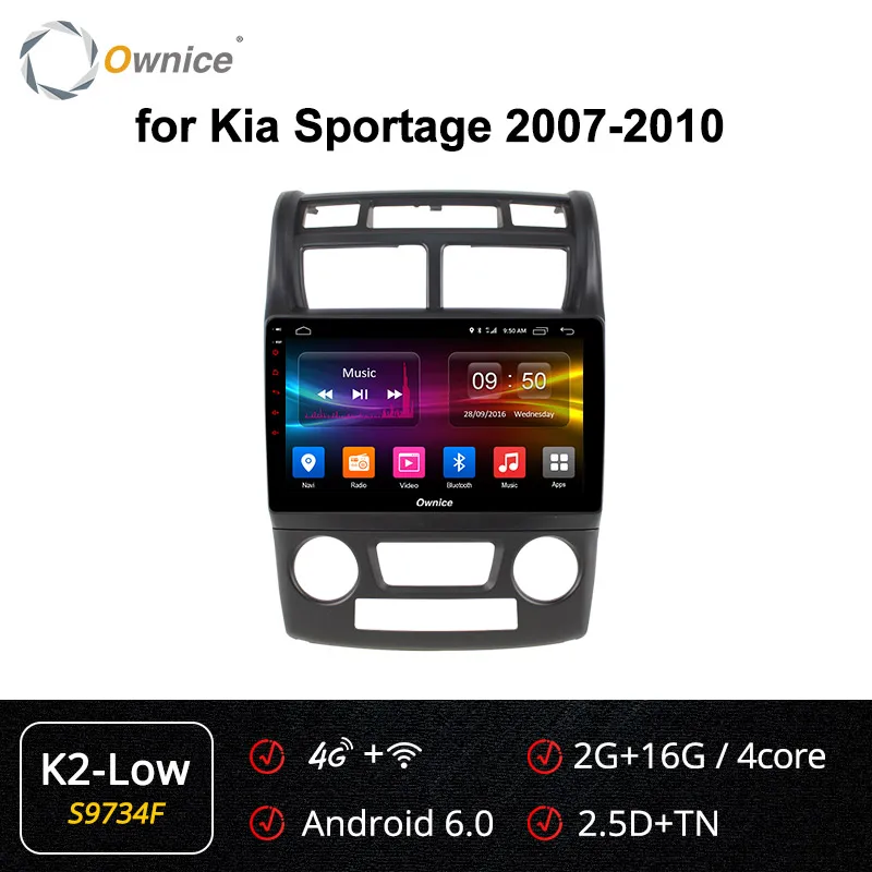 S9734 K2-Low Ownice K1 K2 K3 K5 K6 Octa 8 Core радио автомобиль для Kia Sportage 2007-2010 Android 8,1 автомобильный DVD плеер с 360 панорама DSP 4 аппарат не привязан к оператору сотовой связи - Цвет: S9734 K2-Low