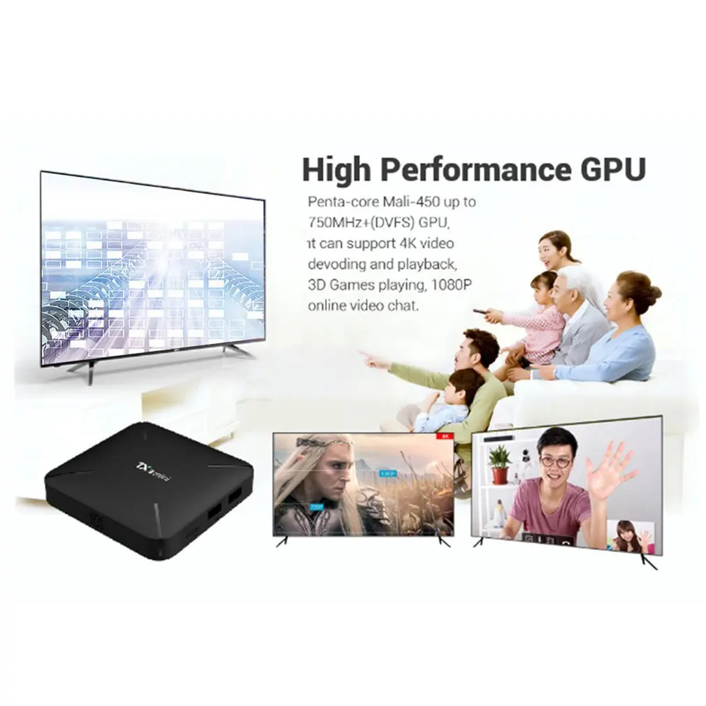Мини Android 7,1 Smart tv BOX 1 ГБ 8 ГБ Amlogic S905W четырехъядерный телеприставка H.265 4K Full HD двойной WiFi медиаплеер