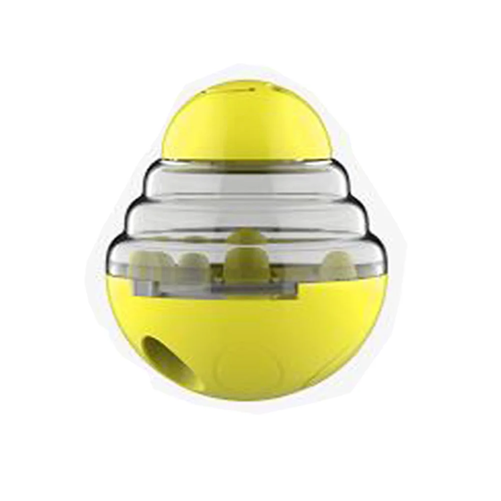 yellow Игрушки для собак новые питомцы собаки кошки Веселая миска игрушечный питатель для кормления собак собачий пластиковый стакан утечка мячик для еды Щенячий питомец тренировочные упражнения - Цвет: yellow