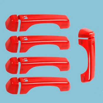 

DWCX Car Red Tailgate 4 Door Handle Cover Trim Accessories Fit For Jeep Wrangler 2018 JL ZLL-JP35189