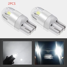 Ampoules LED T10, blanc 168 501 W5W, lampe T10, cale 3030 2SMD, éclairage intérieur 12V   24V 6000K, 2 pièces 