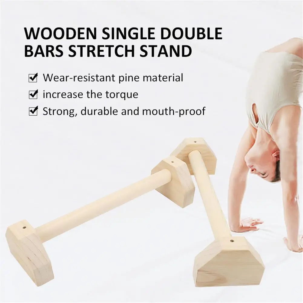 Russian Style Stretch Stand Single Double Bars Calisthenics Handstand Bars Personalised Wooden Push-Ups Double Rod Push-up Frame