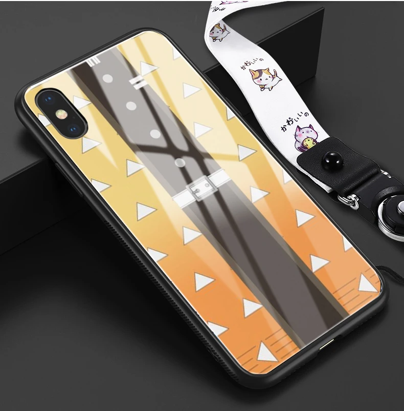 Kamado Nezuko Kimetsu no Yaiba Demon Slayer Pantone черный стеклянный чехол для телефона для iphone 6/6s 7 7Plus X, XS i11 i11pro - Цвет: 24106