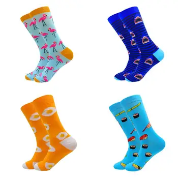 

Comfort Breathable warm funny dress socks compression cotton Anime pattern Crazy Cool Skateboard socks