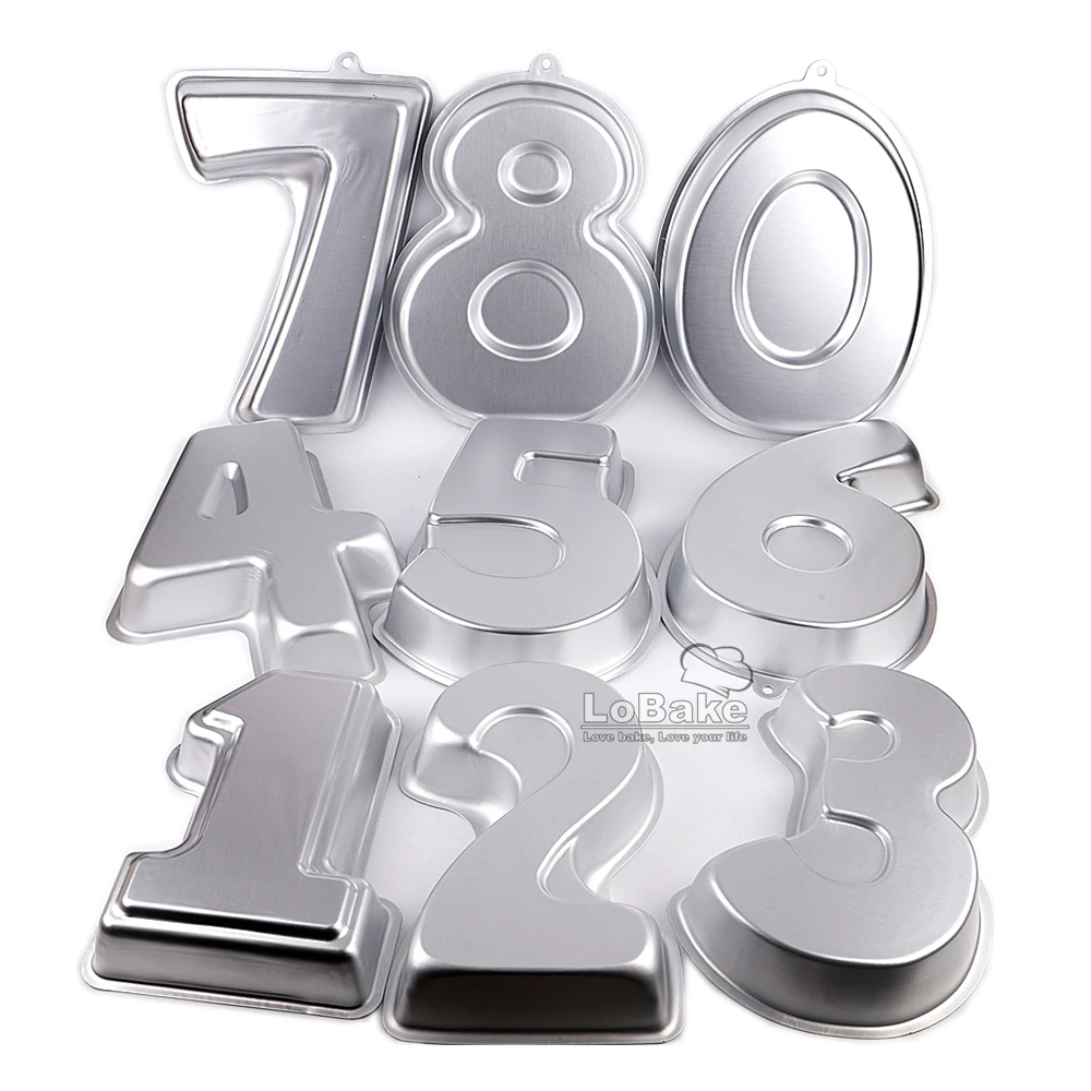 Aluminium Baking Accessories Baking Molds Metal Numbers Cake Pans