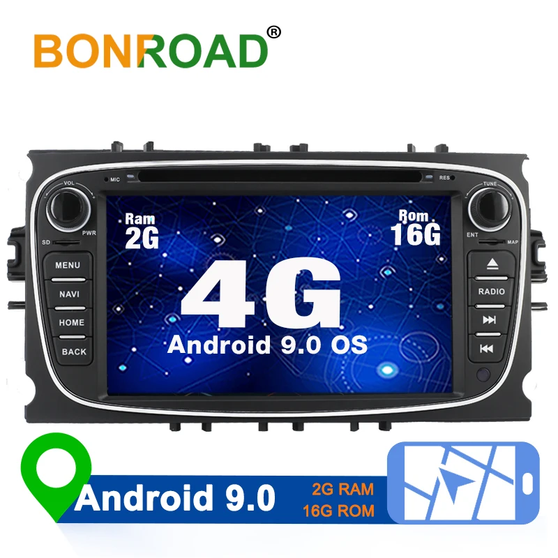 

Bonroad Car Multimedia Video Player DVD GPS Android 9 For Ford/Focus/Mondeo/S-MAX/C-MAX/ Wifi 4G GPS Double din MP3 Touch Screen